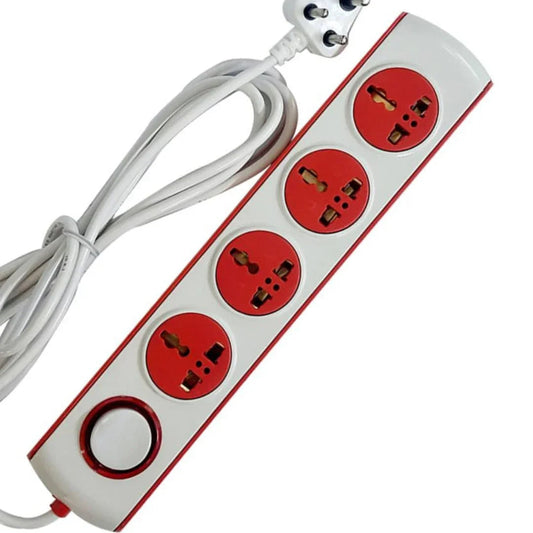 Shoptzy 4-Socket Extension Board | 2.7 Meter Long Cord with Fuse | Global Plug Support