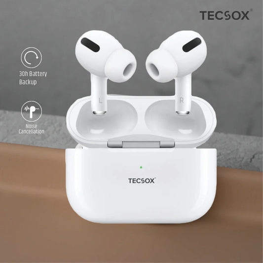Buy Shoptzy TecPod Pro White Bluetooth Earbuds | Deep Bass | Water Resistant