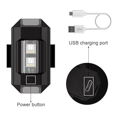 Shoptzy USB Rechargeable LED Emergency Flash Light