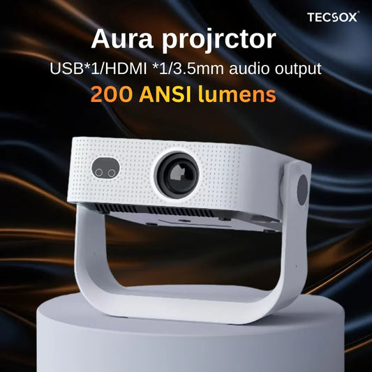 Shoptzy Aura Projector Online | 4K Decoding Support | Android 12 Smart OS | Under ₹7000
