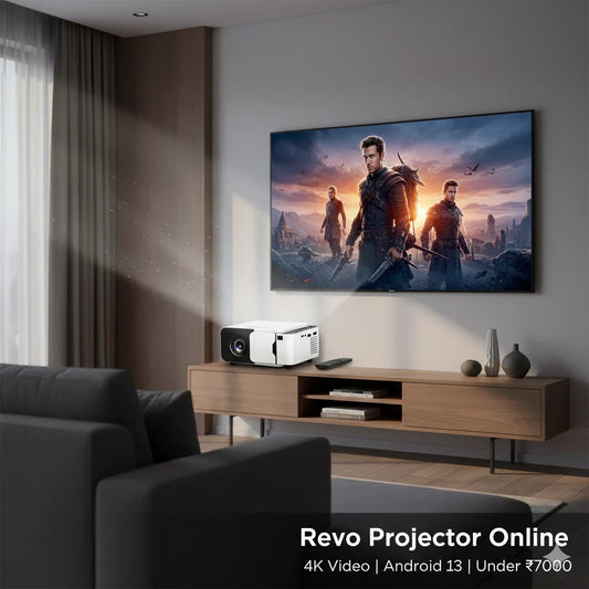 Shoptzy Revo Smart Projector | 4K Video Support | Android 13 | Under ₹7000