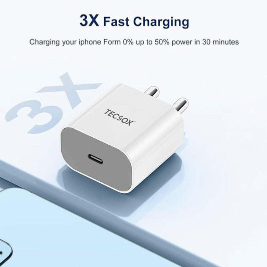 Type C 4A Wall Charger | Under ₹500 - TecSox