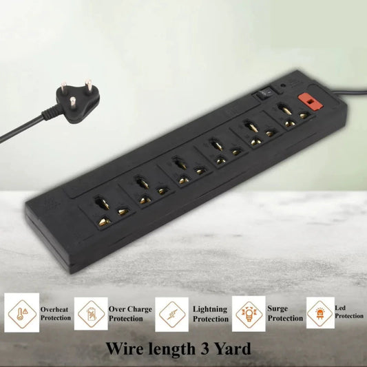 Shoptzy 6-Socket Extension Board | 2.7 Meter Long Cord | Budget Friendly