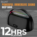 BLUNT SOUNDWAVE T4 – 18W RGB Bluetooth Speaker with 12H Playtime, TWS, FM & RGB Lights 12