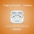 Buy Shoptzy TecPod Max White Bluetooth Earbuds | Powerful Deep Bass | 30-Hour Playback 2