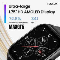 Shoptzy MaxGT5 Smart Watch | 1.75" IPS Screen | 12 Sports Tracking Modes