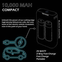 TecSox Force 10 Powerbank | 100% in 90 Mins | 10000 mAh - TecSox