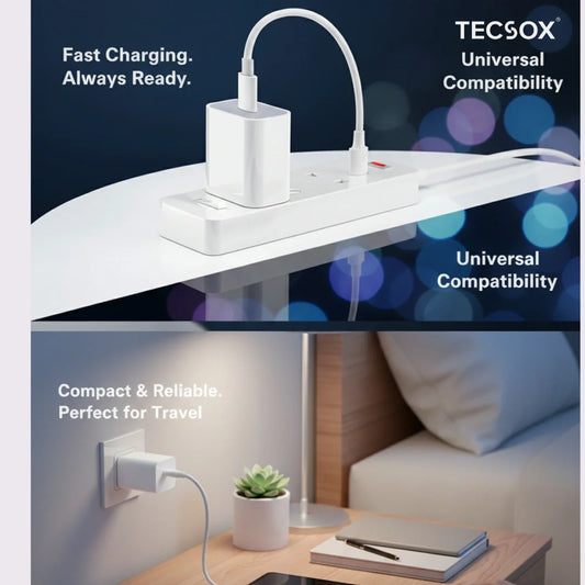 Shoptzy 25W Fast Charger for Samsung | Type-C to C Cable+ Type C To C Cable