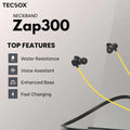 Shoptzy Zap300 Wireless Neckband | ENC Support | 40 Hours Battery | IPX Rated 4