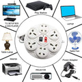 Shoptzy 8-Pin Extension Board with Master Switch | 2.7 m Cable | Fuse Protection | International Sockets 5