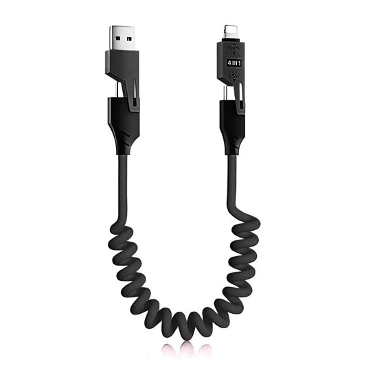 Shoptzy 4-in-1 Spring Type-C Cable | Fast Charge & Data Sync